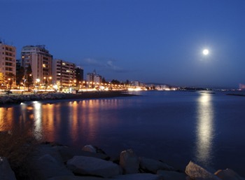 This photo of Limmasol, Cyprus at night was taken by a Grecian photographer.